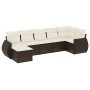 Juego de sofás de jardín 7 piezas con cojines ratán PE marrón von , Modulare Sofas für den Außenbereich - Ref: Foro24-3221682...