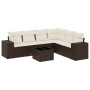 Juego de sofás de jardín 7 piezas con cojines ratán PE marrón by , Garden sets - Ref: Foro24-3222622, Price: 483,93 €, Discou...