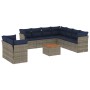 Set de sofás de jardín 11 pzas y cojines ratán sintético gris by , Garden sets - Ref: Foro24-3256047, Price: 746,01 €, Discou...