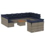 Set sofás de jardín con cojines 13 piezas ratán sintético gris von , Gartensets - Ref: Foro24-3256250, Preis: 977,74 €, Rabat...
