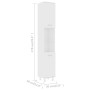 Armario de baño madera contrachapada blanco 30x30x179 cm de vidaXL, Muebles de baño - Ref: Foro24-802624, Precio: 83,48 €, De...