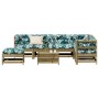 Juego de muebles jardín 8 pzas y cojines madera pino impregnada by , Garden sets - Ref: Foro24-3250563, Price: 865,17 €, Disc...