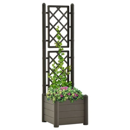 Pflanzgefäß mit Gitter PP anthrazitgrau 43x43x142 cm von vidaXL, Töpfe und Pflanzgefäße - Ref: Foro24-313981, Preis: 81,66 €,...
