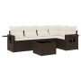 Set aus 6-teiligen Gartensofas und Kissen, synthetisches Rattanbraun von , Gartensets - Ref: Foro24-3252480, Preis: 420,32 €,...