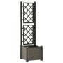 Planter with trellis PP anthracite gray 43x43x142 cm by vidaXL, Pots and planters - Ref: Foro24-313981, Price: 88,32 €, Disco...
