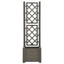 Planter with trellis PP anthracite gray 43x43x142 cm by vidaXL, Pots and planters - Ref: Foro24-313981, Price: 88,32 €, Disco...