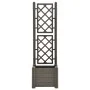 Planter with trellis PP anthracite gray 43x43x142 cm by vidaXL, Pots and planters - Ref: Foro24-313981, Price: 81,66 €, Disco...