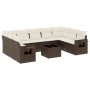 Set de sofás de jardín 10 pzas y cojines ratán sintético marrón von , Gartensets - Ref: Foro24-3220612, Preis: 629,36 €, Raba...