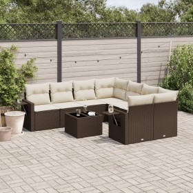 Set de sofás de jardín 9 pzas y cojines ratán sintético marrón von , Gartensets - Ref: Foro24-3219962, Preis: 579,36 €, Rabat...