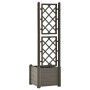 Planter with trellis PP anthracite gray 43x43x142 cm by vidaXL, Pots and planters - Ref: Foro24-313981, Price: 88,32 €, Disco...