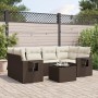 Juego de sofás de jardín 7 piezas con cojines ratán PE marrón by , Garden sets - Ref: Foro24-3219922, Price: 449,32 €, Discou...