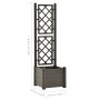 Pflanzgefäß mit Gitter PP anthrazitgrau 43x43x142 cm von vidaXL, Töpfe und Pflanzgefäße - Ref: Foro24-313981, Preis: 88,32 €,...
