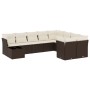 Set de sofás de jardín 10 pzas y cojines ratán sintético marrón by , Garden sets - Ref: Foro24-3218193, Price: 620,02 €, Disc...