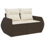 Set de sofás de jardín 9 pzas y cojines ratán sintético marrón by , Modular outdoor sofas - Ref: Foro24-3221772, Price: 579,0...