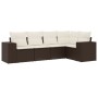 Set comedor de jardín 5 piezas y cojines ratán sintético marrón von , Modulare Sofas für den Außenbereich - Ref: Foro24-32225...