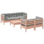 Set de sofás jardín 6 pzas con cojines madera abeto Douglas by , Garden sets - Ref: Foro24-3299295, Price: 506,87 €, Discount: %