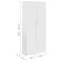 White engineered wood bookcase 82.5x30.5x185.5 cm by vidaXL, Bookcases and shelves - Ref: Foro24-802732, Price: 153,14 €, Dis...