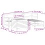 Juego de sofás de jardín 5 piezas madera maciza de pino by , Garden sets - Ref: Foro24-3250500, Price: 300,01 €, Discount: %