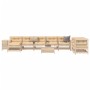 Juego de sofás de jardín 10 pzas madera maciza de pino by , Garden sets - Ref: Foro24-3250644, Price: 564,14 €, Discount: %