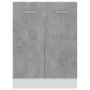 Armario debajo fregadero madera contrachapada gris 60x46x81,5cm de vidaXL, Armarios de cocina - Ref: Foro24-801192, Precio: 8...