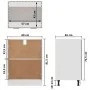 Schrank unter der Spüle aus grauem Sperrholz, 60 x 46 x 81,5 cm von vidaXL, Küchenschränke - Ref: Foro24-801192, Preis: 81,26...