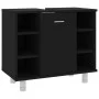 Badezimmerschrank aus schwarzem Sperrholz, 60 x 32 x 53,5 cm von vidaXL, Badezimmermöbel - Ref: Foro24-802634, Preis: 60,85 €...