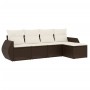 Set comedor de jardín 5 piezas y cojines ratán sintético marrón von , Gartensets - Ref: Foro24-3253630, Preis: 336,08 €, Raba...
