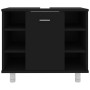Armario de baño madera contrachapada negro 60x32x53,5 cm de vidaXL, Muebles de baño - Ref: Foro24-802634, Precio: 60,85 €, De...