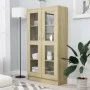 Oak-colored plywood display case 82.5x30.5x150 cm by vidaXL, Bookcases and shelves - Ref: Foro24-802762, Price: 158,12 €, Dis...