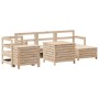 Juego de sofás de jardín 7 piezas madera maciza de pino by , Garden sets - Ref: Foro24-3250516, Price: 476,21 €, Discount: %