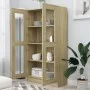 Oak-colored plywood display case 82.5x30.5x150 cm by vidaXL, Bookcases and shelves - Ref: Foro24-802762, Price: 158,12 €, Dis...