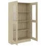 Vitrine aus eichenfarbenem Sperrholz, 82,5 x 30,5 x 150 cm von vidaXL, Bücherregale und Regale - Ref: Foro24-802762, Preis: 1...