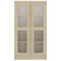Vitrine aus eichenfarbenem Sperrholz, 82,5 x 30,5 x 150 cm von vidaXL, Bücherregale und Regale - Ref: Foro24-802762, Preis: 1...
