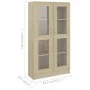 Oak-colored plywood display case 82.5x30.5x150 cm by vidaXL, Bookcases and shelves - Ref: Foro24-802762, Price: 158,12 €, Dis...