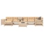 Juego de sofás de jardín 9 pzas madera maciza de pino by , Garden sets - Ref: Foro24-3250692, Price: 495,46 €, Discount: %