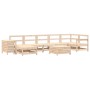 Juego de sofás de jardín 9 pzas madera maciza de pino by , Garden sets - Ref: Foro24-3250692, Price: 495,46 €, Discount: %