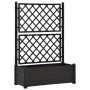Planter with trellis PP anthracite gray 100x43x142 cm by vidaXL, Pots and planters - Ref: Foro24-313985, Price: 127,17 €, Dis...