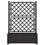 Planter with trellis PP anthracite gray 100x43x142 cm by vidaXL, Pots and planters - Ref: Foro24-313985, Price: 127,17 €, Dis...