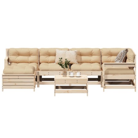 Juego de sofás de jardín 7 piezas madera maciza de pino von , Gartensets - Ref: Foro24-3250956, Preis: 400,68 €, Rabatt: %
