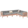 Set de sofás jardín 6 pzas con cojines madera abeto Douglas de , Conjuntos de jardín - Ref: Foro24-3299461, Precio: 557,52 €,...