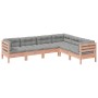Set de sofás jardín 6 pzas con cojines madera abeto Douglas de , Conjuntos de jardín - Ref: Foro24-3299461, Precio: 557,52 €,...