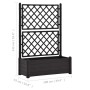 Planter with trellis PP anthracite gray 100x43x142 cm by vidaXL, Pots and planters - Ref: Foro24-313985, Price: 112,35 €, Dis...