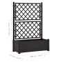 Planter with trellis PP anthracite gray 100x43x142 cm by vidaXL, Pots and planters - Ref: Foro24-313985, Price: 127,17 €, Dis...