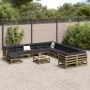 Set de sofás jardín 12 pzas con cojines madera pino impregnada von , Gartensets - Ref: Foro24-3299657, Preis: 1,00 €, Rabatt: %