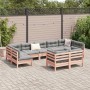 Set de sofás jardín 9 pzas con cojines madera de abeto Douglas by , Garden sets - Ref: Foro24-3299634, Price: 881,24 €, Disco...