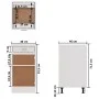 Weißer Holzwerkstoff-Küchenschubladenschrank 40x46x81,5cm von vidaXL, Küchenschränke - Ref: Foro24-801212, Preis: 70,64 €, Ra...