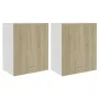 Hängeschränke 2 Einheiten Sonoma-Eichensperrholz 50x31x60 cm von vidaXL, Küchenschränke - Ref: Foro24-805081, Preis: 78,42 €,...