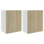 Hängeschränke 2 Einheiten Sonoma-Eichensperrholz 50x31x60 cm von vidaXL, Küchenschränke - Ref: Foro24-805081, Preis: 76,35 €,...