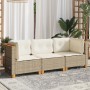 3-Sitzer-Gartensofa mit Kissen Kunstrattan beige von , Outdoor-Sofas - Ref: Foro24-365919, Preis: 232,88 €, Rabatt: %