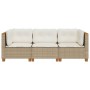 3-Sitzer-Gartensofa mit Kissen Kunstrattan beige von , Outdoor-Sofas - Ref: Foro24-365919, Preis: 232,88 €, Rabatt: %